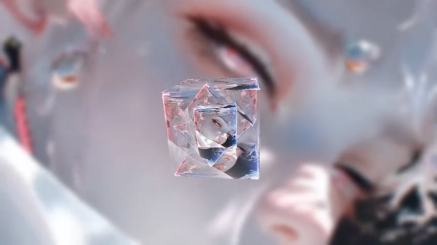 剪映3D立方体旋转 动画预设 – 玻璃方盒免费下载